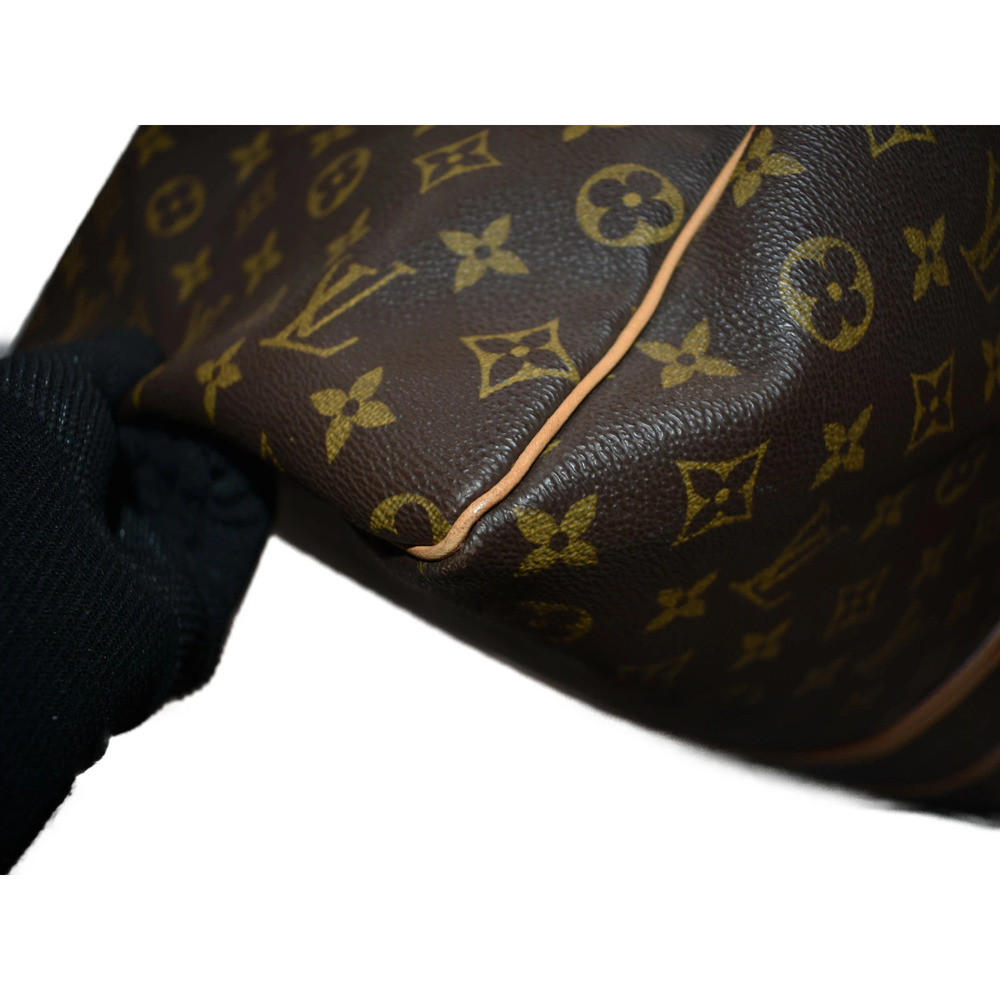 LOUIS VUITTON Keepall Monogram Brown Canvas Boston Bag Travel - Picture 6 of 9